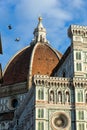 The famous dome of the Santa Maria in Fiore church designed by Brunelleschi