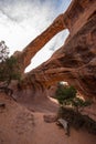 Famous Double Arch in the Arches National Park Royalty Free Stock Photo