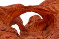 Famous double arch in the Arches National park, Utah Royalty Free Stock Photo