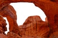 Famous double arch in the Arches National park, Utah Royalty Free Stock Photo