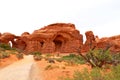 Famous double arch in the Arches National park, Utah Royalty Free Stock Photo