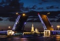 The famous drawbridges of St. Petersburg.
