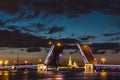 The famous drawbridges of St. Petersburg.