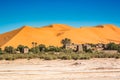 Famous dunes Erg Chebbi in Morocco, near Merzouga