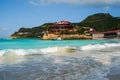 Famous Eden Rock Hotel on the island of Saint Barthelemy Royalty Free Stock Photo