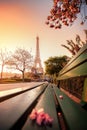 Eiffel Tower during spring time in Paris, France Royalty Free Stock Photo