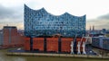 Famous Elbphilharmonie Concert Hall in Hamburg - CITY OF HAMBURG, GERMANY - DECEMBER 25, 2020