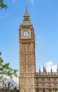 The famous Elizabeth Tower with the Big Ben that is the nickname of the Great Bell of the Great Clock of Westminster,