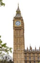 The famous Elizabeth Tower with the Big Ben that is the nickname of the Great Bell of the Great Clock of Westminster,