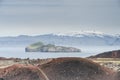 Famous Ellidaey island with tiny house, Iceland Royalty Free Stock Photo