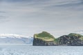 Famous Ellidaey island with tiny house, Iceland Royalty Free Stock Photo