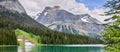 Emerald Lake, Yoho National Park, British Columbia, Canada. Turquoise water and green trees Royalty Free Stock Photo