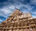 Famous erotic temple in Khajuraho, India Royalty Free Stock Photo