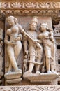 Famous erotic temple in Khajuraho, India Royalty Free Stock Photo