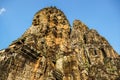 Famous faces of Bayon, the most notable temple at Angkor Thom, Cambodia