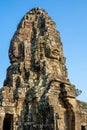 Famous faces of Bayon, the most notable temple at Angkor Thom, Cambodia