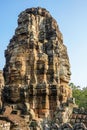 Famous faces of Bayon, the most notable temple at Angkor Thom, Cambodia