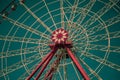 Ferris wheel vintage over blue sky