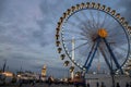 Famous ferris wheel and main street on Theresienwiese at the Oktoberfest in Munich, Bavaria