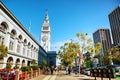 Famous ferry building on April 24, 2014 in San Francisco, California