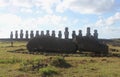 The famous fifteen moai at Ahu Tongariki, Easter Island