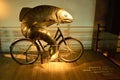 The famous fish on a bike in the Guinness factory Dublin