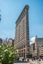 Famous Flatiron skyscraper in New York City