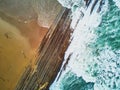 Famous flysch of Zumaia, Basque Country, Spain Royalty Free Stock Photo