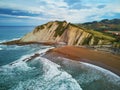 Famous flysch of Zumaia, Basque Country, Spain Royalty Free Stock Photo