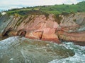 Famous flysch of Zumaia, Basque Country, Spain Royalty Free Stock Photo