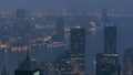 The famous view of Hong Kong from Victoria Peak night to day timelapse. Taken before sunrise with colorful clouds over Royalty Free Stock Photo