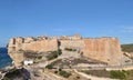 Famous fortress at Bonifacio in Corsica under blue sky Royalty Free Stock Photo