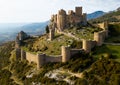 Famous fortress Castillo de Loarre in Navarre. Aragon. Royalty Free Stock Photo