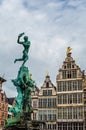 Famous fountain in Antwerp, Belgium Royalty Free Stock Photo