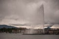 The famous fountain in Lake Geneva