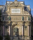 The famous fountain monument of St. Michael in the Parisian city, is a monument located on the banks of the Seine River