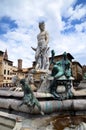 The famous fountain of Neptune on Piazza della Signoria in Florence, Italy
