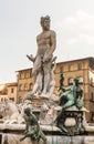 The famous fountain of Neptune on Piazza della Signoria Royalty Free Stock Photo