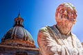 Famous fountain of shame on baroque Piazza Pretoria, Palermo, Sicily Royalty Free Stock Photo