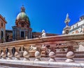 Famous fountain of shame on baroque Piazza Pretoria, Palermo, Sicily Royalty Free Stock Photo