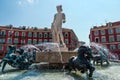 Famous Fountain of the Sun in Place Massena in Nice, France Royalty Free Stock Photo