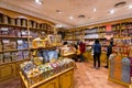 The famous French bakery store La Cure Gourmande in the center of Madrid. Royalty Free Stock Photo