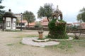 Famous frog fountain in the frog park or park of the fallen