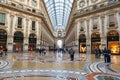 Famous Galleria Vittorio Emanuele II in Milan, one of the oldest shopping mall in the world Royalty Free Stock Photo