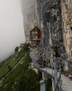 Famous Gasthaus Aescher in the Alpstein in Ebenalp, Switzerland