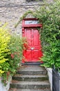 Red Georgian door, Dublin, Ireland Royalty Free Stock Photo