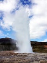 Famous Geyser eruption at Iceland Royalty Free Stock Photo