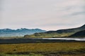 The famous glacier in the Valley with a river in Iceland. Royalty Free Stock Photo