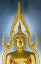 The famous Golden Buddha statue in Wat Benchamabophit in Bangkok