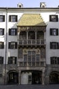 Famous golden roof in Innsbruck Austria  - architecture background. The Golden Roof  Goldenes Dachl  in the Old Town Altstadt Royalty Free Stock Photo